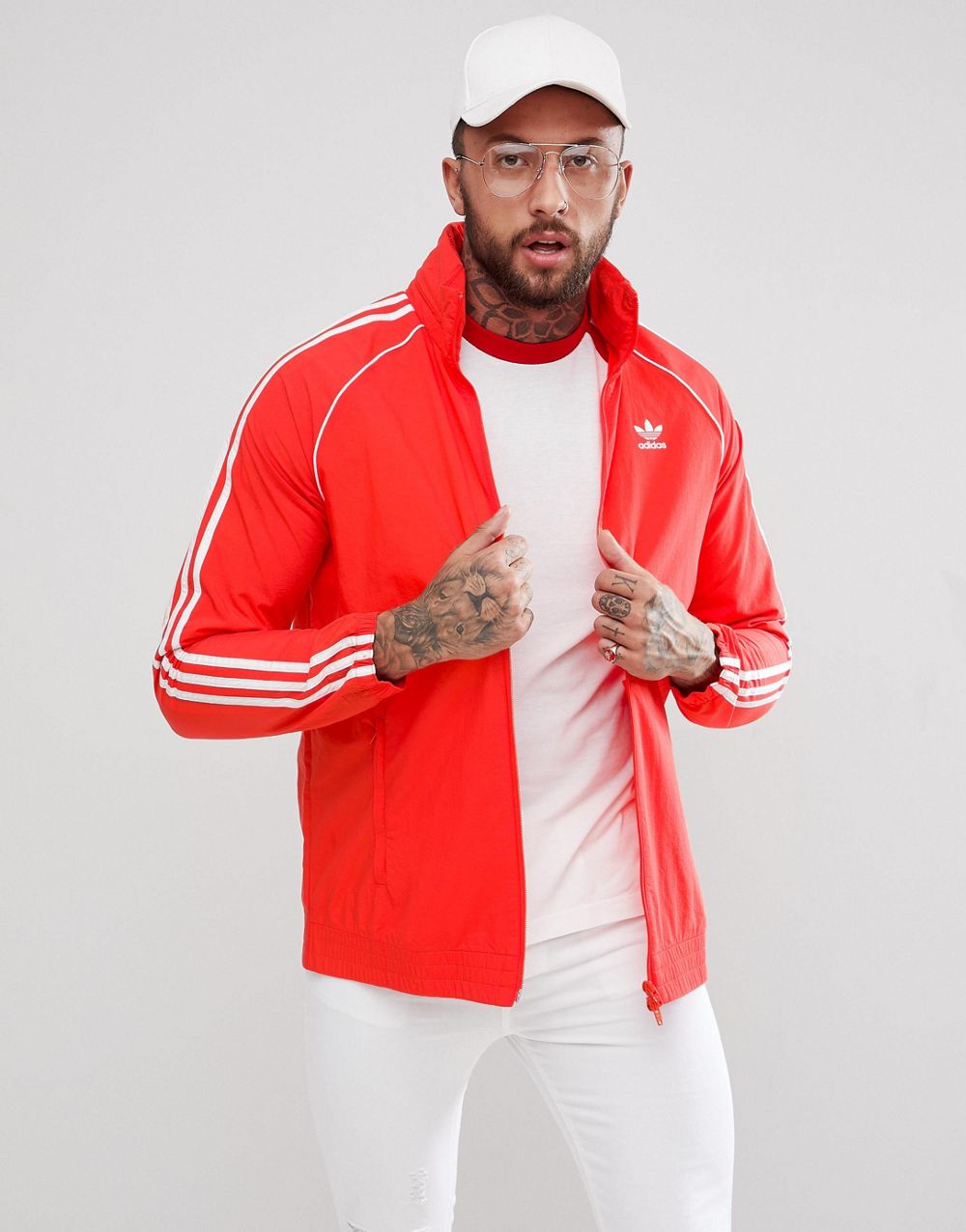 Original Adidas SST Windbreaker Red Track Jacket CW1310 OG Wind Superstar Hoody