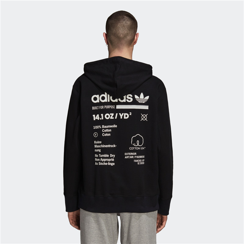 Original Adidas Built For Purpose DT0934 Black Jacket Kaval Full Zip Hoody