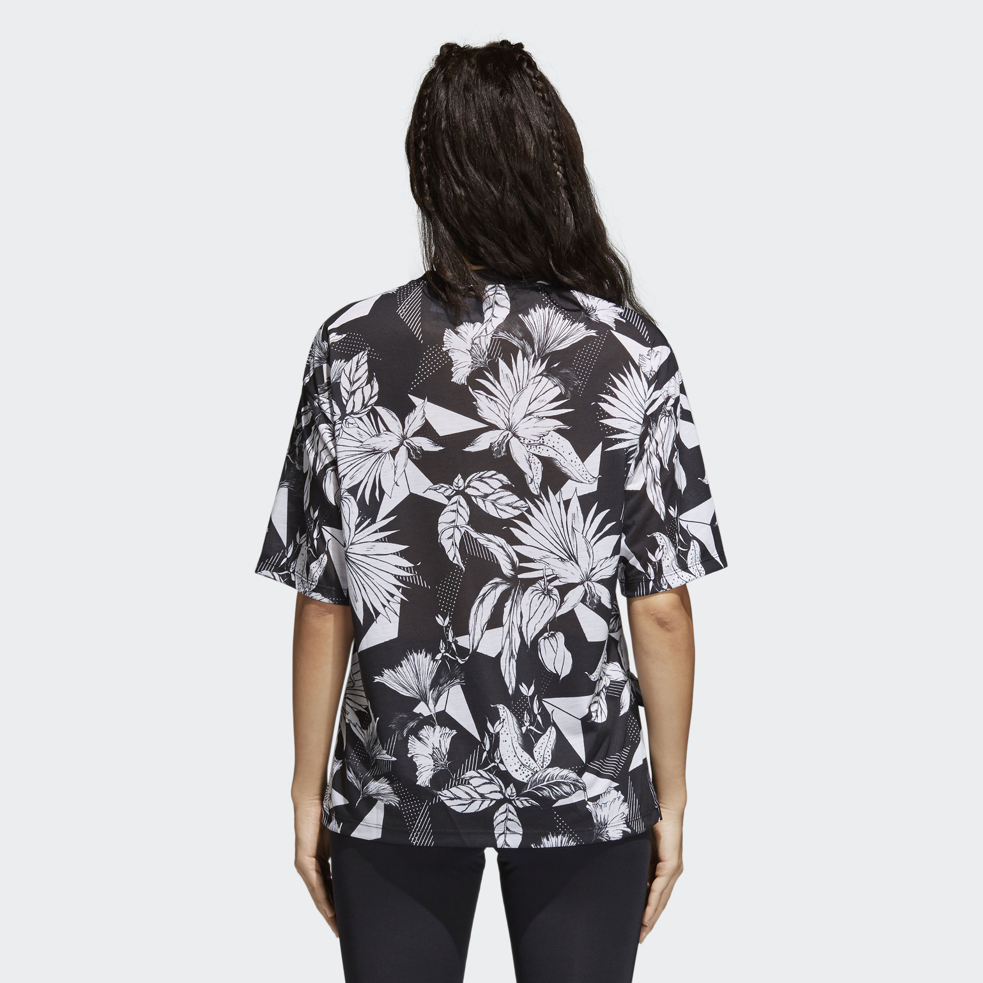 Adidas Womens Farm Tee CY7375 Multicolor Flowers Tshirt