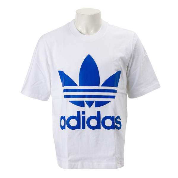 Adidas Originals AC Boxy Tees Mens Tonal Relax Fit BK7174 T-Shirt White Summer Tees 