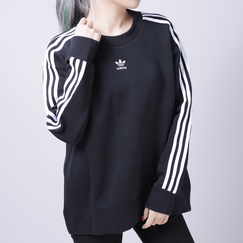 Adidas Womens Crew Sweatershirt Black CE2431 Sport Sweater
