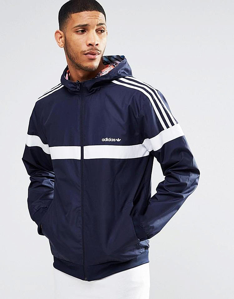 Original Adidas BTS Reversible Windbreaker Jacket AY7773 Multicolour Back To School Hoody