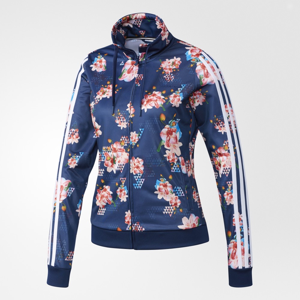 Womens All Over Print Track Top Mysblu/White BK6814 Firebird Track Top Jacket