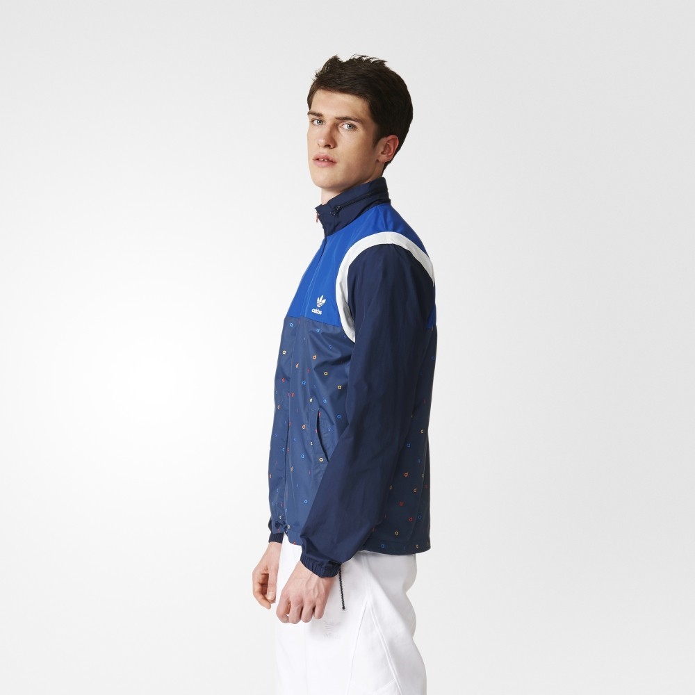 Adidas Mens Sports Jacket AY8619 Block Windbreaker Track Top