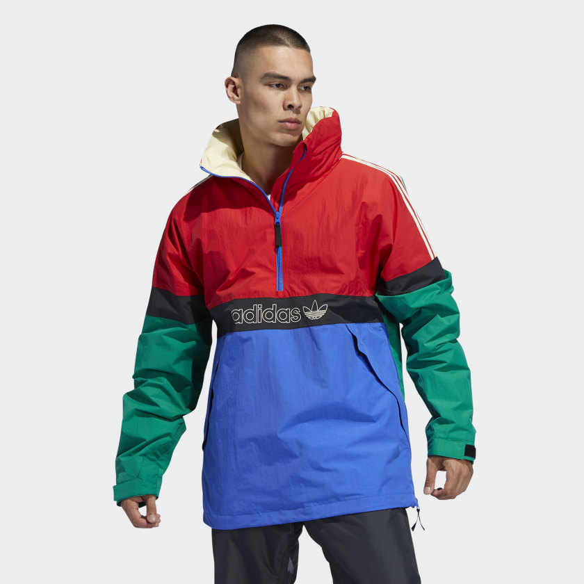 Adidas BB Snowbreaker Jacket Green DW4000 Snowboarding Windbreak Hoody