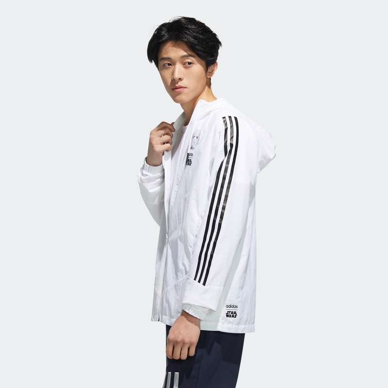 Adidas Original NEO Mens Star Wars Windbrek DW8174 White Hoody