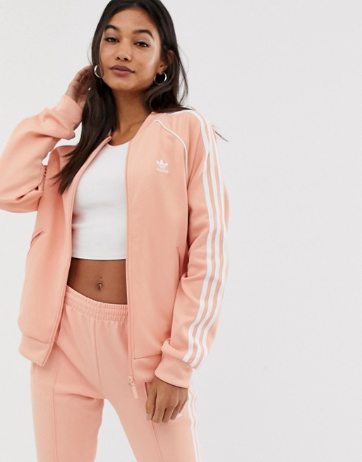 Adidas Original Womens Pink Jacket DV2635 SST Dust Track Jacket
