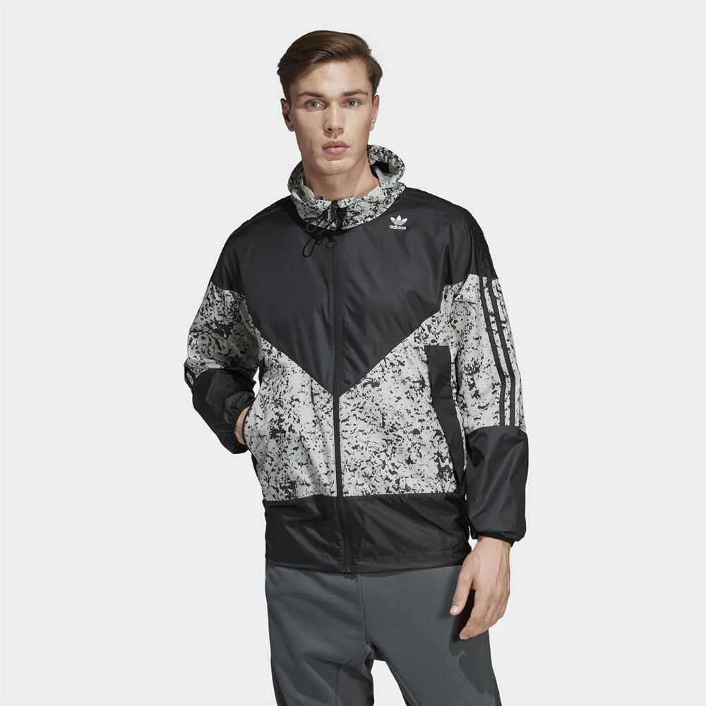Adidas Original DV1965 Mens Hoody PT3 Karkaj Windbreaker Black Jacket