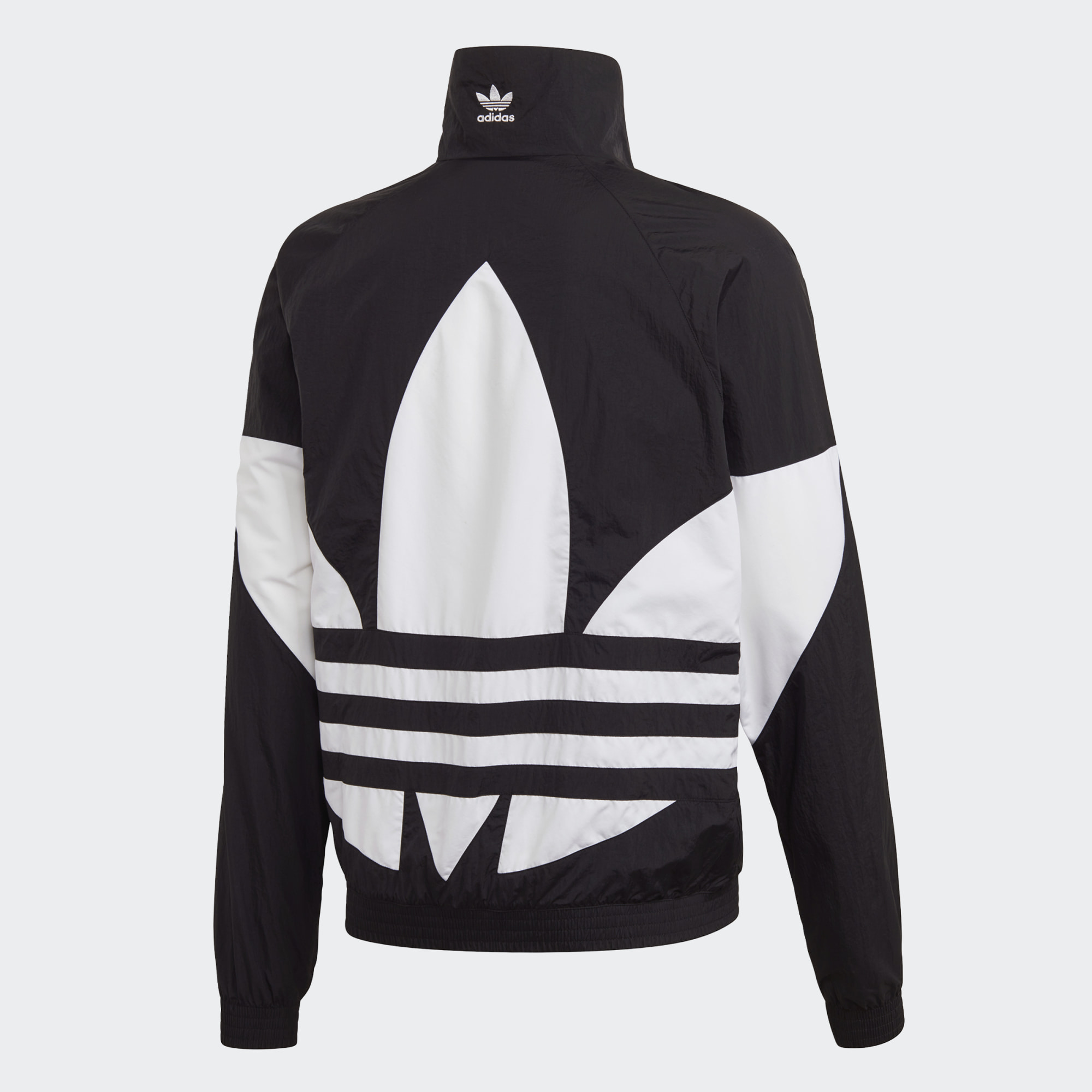 Adidas Big Trefoil Woven Track FM9894 Fashion Mans Blue Polyseter Track Jacket FM9892 Black Trefoil Top