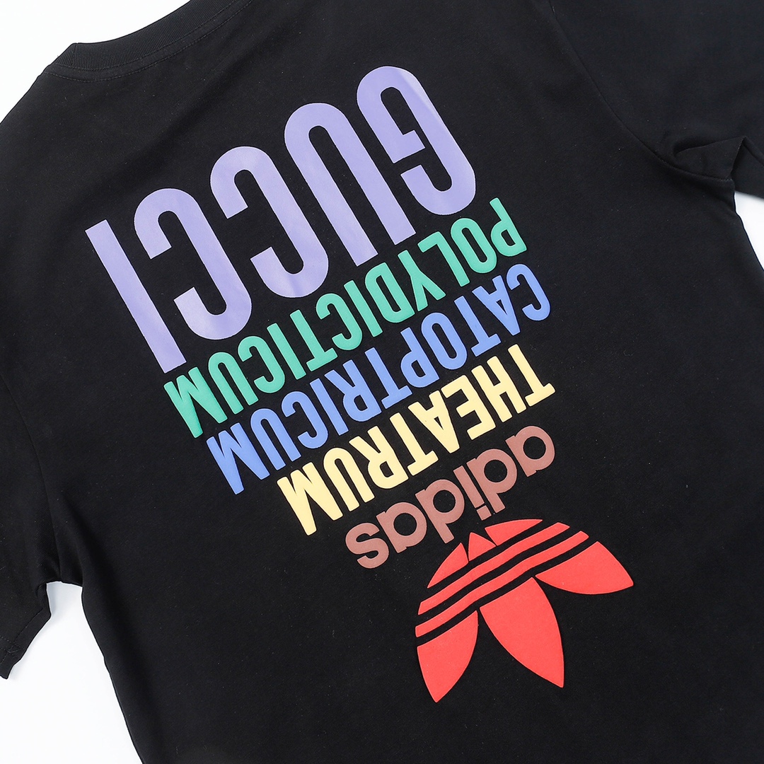 Adidas X Gucci Collaboration 2023SS Summer Tees Two Colors HL00100