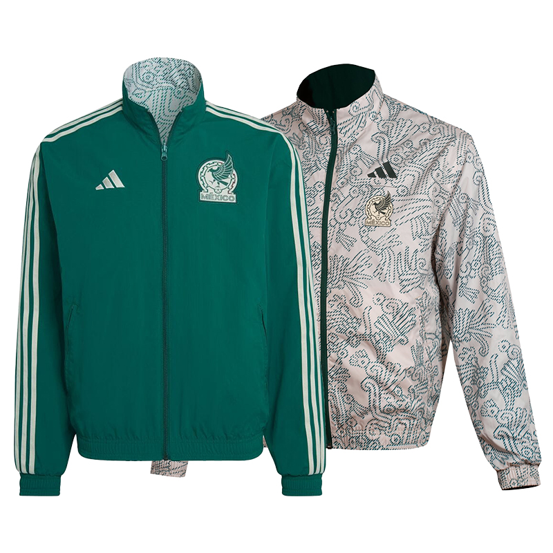 Adidas Original Anthem Jacket Green HF1439 Mexico Soccer Anthem Reversible Jacket
