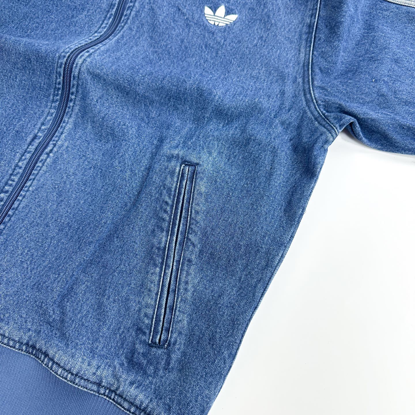 adidas Adicolor Denim Firebird Track Top JC6233 Jeans Jacket